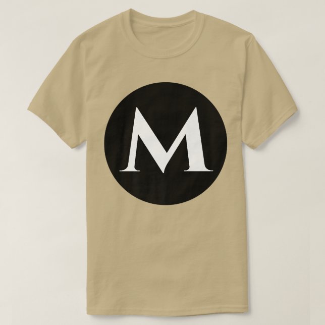 Camiseta Letra Monograma Inicial Legal M Alphabet Cute (Frente do Design)