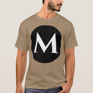 Camiseta Letra Monograma Inicial Legal M Alphabet Cute