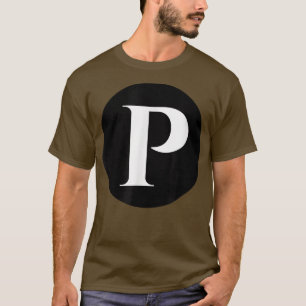 Camiseta Letra Monograma Inicial Legal P Alfabeto Cute