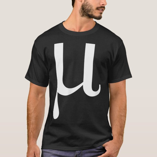 Camiseta Letra Mu Grega - Diz Mu Em Grego (Frente)