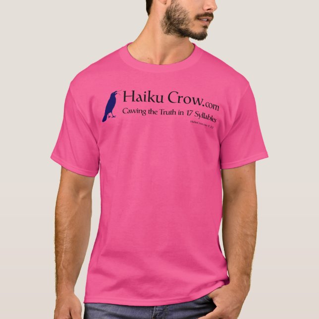 Camiseta Letra Negra Haiku Crow (Frente)