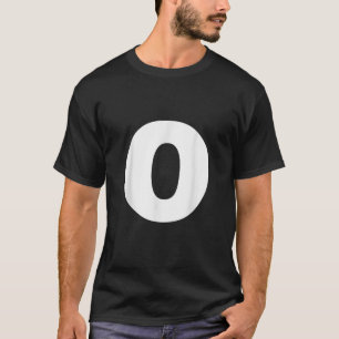 Camiseta Letra O Maiúscula Monograma Alfabeto Inicial