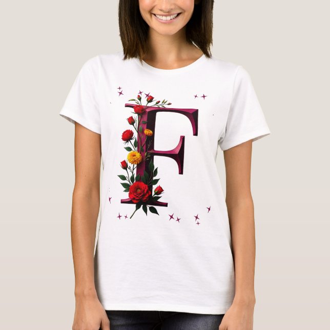 Camiseta Letra oral ilustrada "F" (Frente)