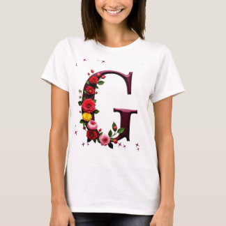 Camiseta Letra oral ilustrada "G"