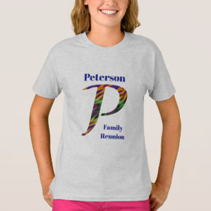 Camiseta Letra P Monograma de Manutenção de Reunião de F