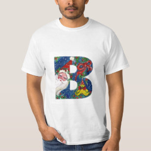 CAMISETA LETRA/PAPAI NOEL DO NATAL B COM FITA VERMELHA