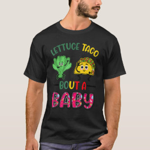 Camiseta Letra para Anúncio do Bebê Taco Sobre Um Bebê