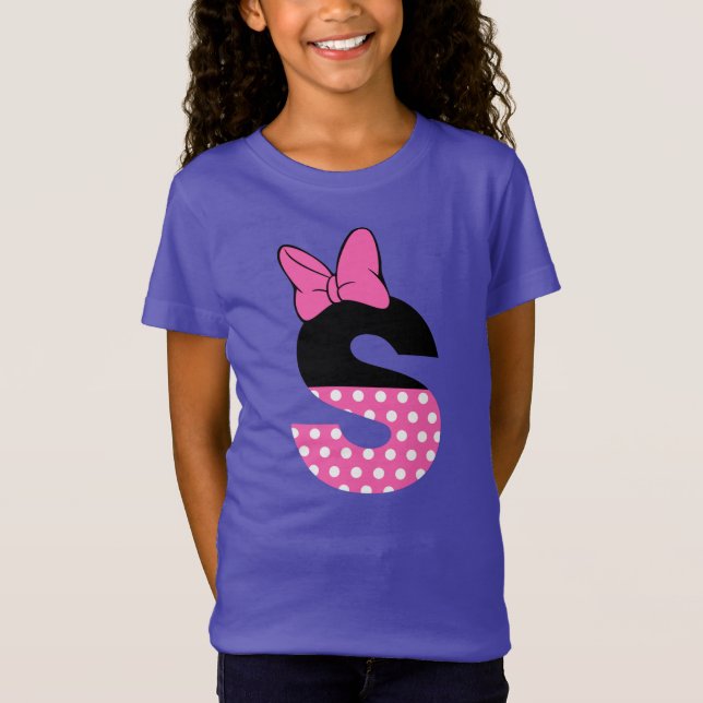 Camiseta letra pontilhada s (Frente)