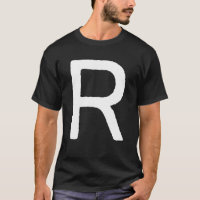 Letra R Men Monograma Gráfico Retro Inicial