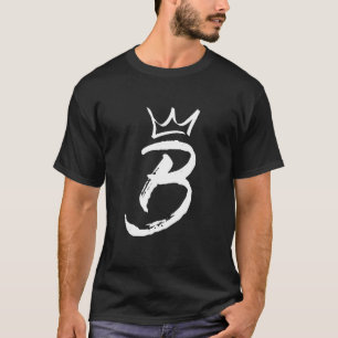 Camiseta Letra Rainha Rei B - Letra Favorita Com Coroa A
