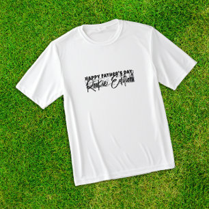 Camiseta Letra risca negra do primeiro dia do pai irônica