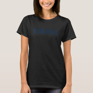 Camiseta Letra Romena Colegiada em Bloco de Estilo Variável
