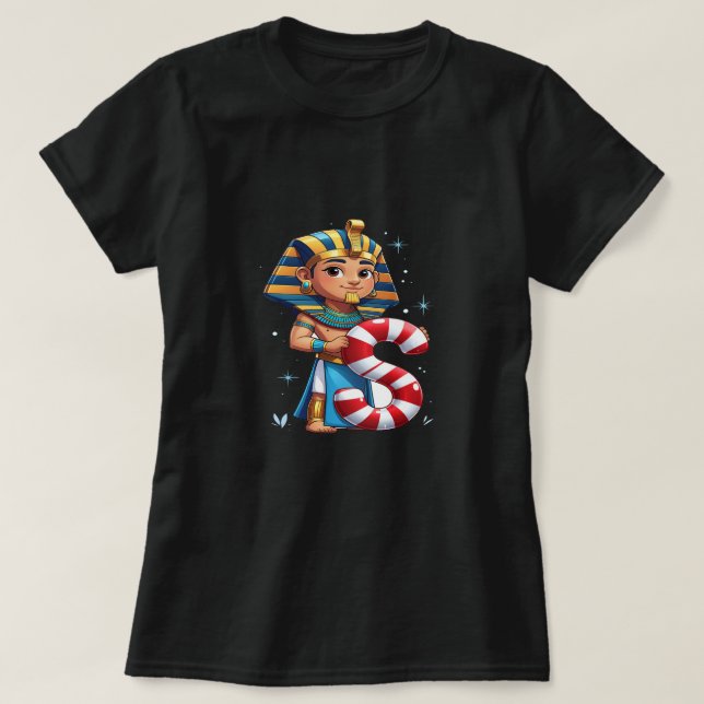 Camiseta Letra S de Natal Fofo – Doces Canudos de Natal em  (Frente do Design)