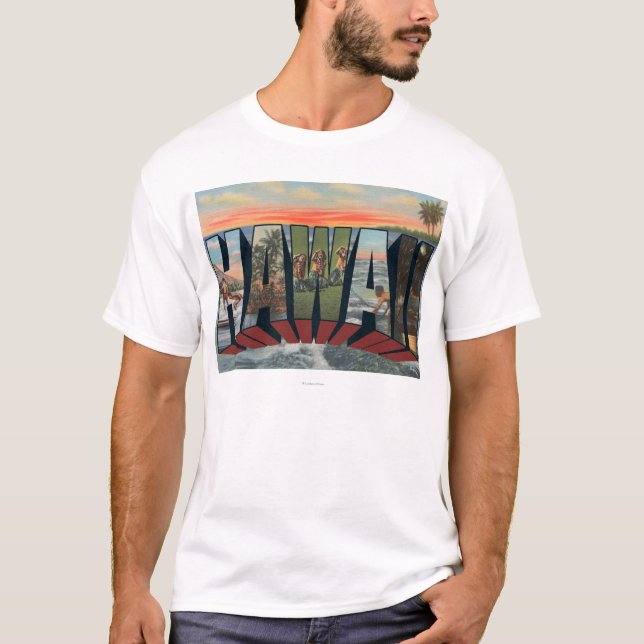 Camiseta Letra ScenesHawaii de Havaí StateLarge (Frente)
