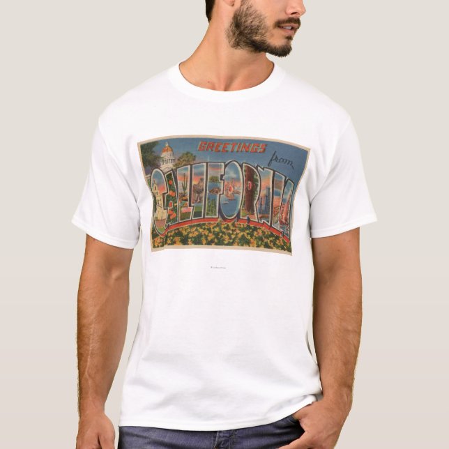 Camiseta Letra ScenesState de CaliforniaLarge (Frente)