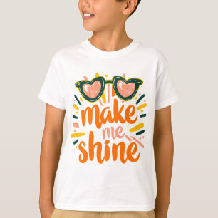Camiseta Letra Sunny Summer Shine