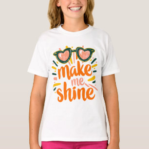 Camiseta Letra Sunny Summer Shine
