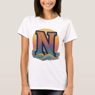 Camiseta Letra Sunset Waves 'N' Retroativa