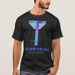 Camiseta Letra T Moderna em Monograma 3D