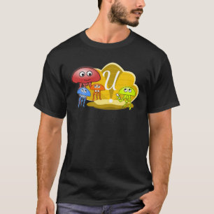 Camiseta Letra U Monograma Água-Viva Primeiro Dia da Escol
