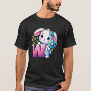 Camiseta Letra W do Alfabeto de Páscoa u2013 Ovo Divertido