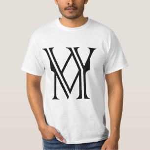 Camiseta Letra W&M ( matéria branca viva ) T-Shirt