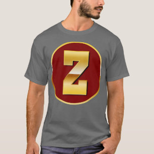 Camiseta Letra Z dourada