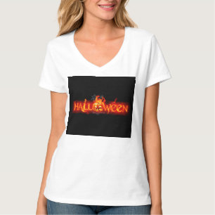 Camiseta Letras ardentes maciças do SlipperyJoe no Hallowee