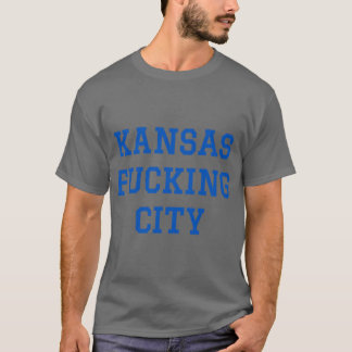 Camiseta letras azuis de Kansas City