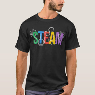 Camiseta Letras Coloridas de Vapor para Professor do Progra