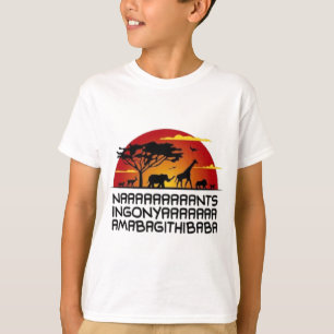 Camiseta Letras da Abertura do Rei Leão para Crianças da Sa