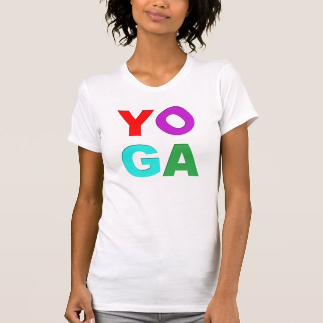 Camiseta Letras da ioga (Frente)