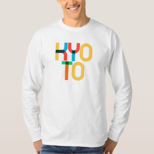 Camiseta Letras de Arte Pop de Kyoto Japão