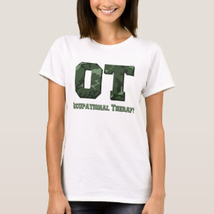 Camiseta letras de camo verde escuro