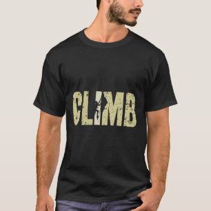 Camiseta Letras de Escalada Climber Para Escalada em Rocha