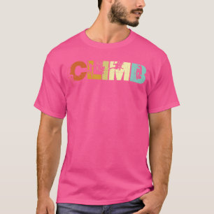 Camiseta Letras de Escalada Climber Retro Rock Climber Mulh