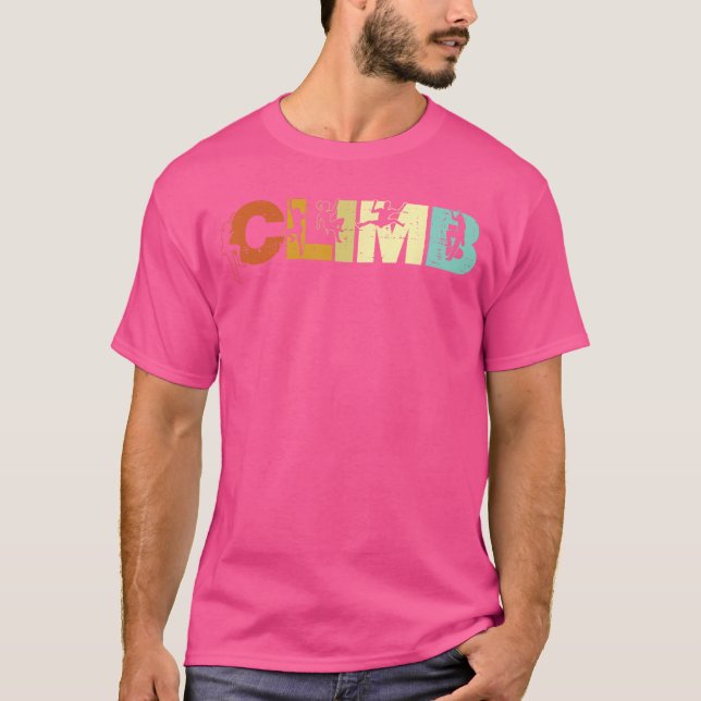 Camiseta Letras de Escalada Climber Retro Rock Climber Mulh (Frente)