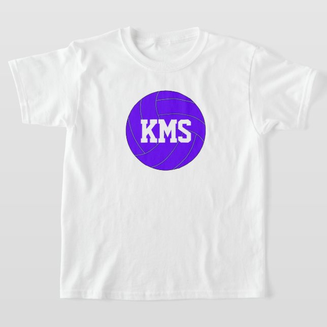Camiseta Letras de Escola Personalizada de Voleibol de Roxo (Postura )