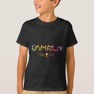 Camiseta Letras de Gato Harris Dona de Gato Engraçada Harri
