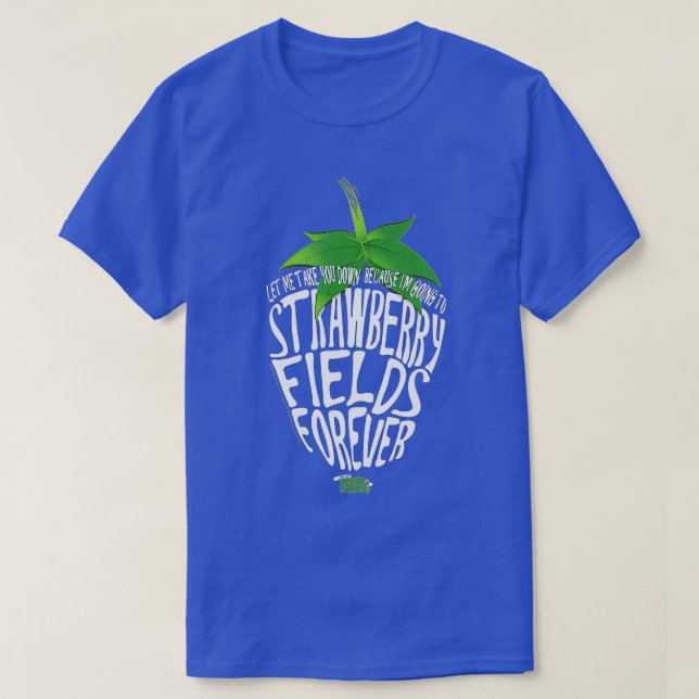 Camiseta Letras de Lennon e McCartney Strawberry Fields (Frente do Design)