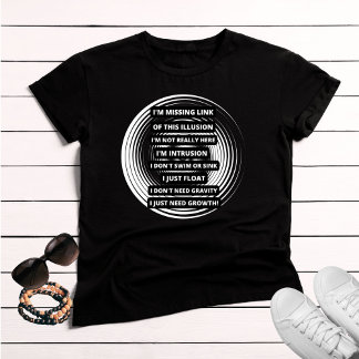 Camiseta Letras de link ausentes