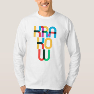 Camiseta Letras de Pop de Polônia de Kraków