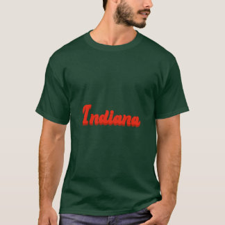 Camiseta letras de script em negrito indiana