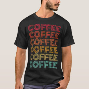 Camiseta Letras De Vintagem Do Café