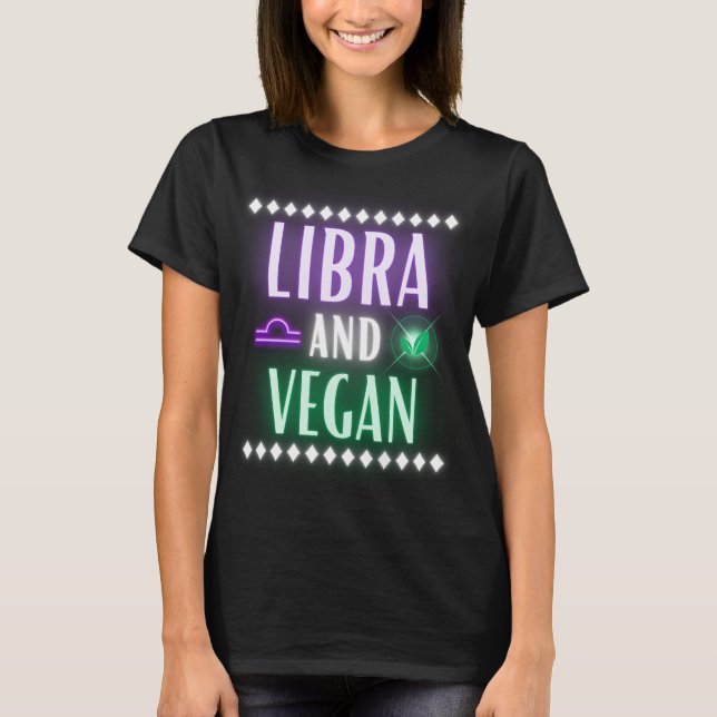 Camiseta Letras Libra e Vegan Neon (Frente)