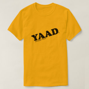 Camiseta Letras Negras Jamaicanas sobre o Yaad