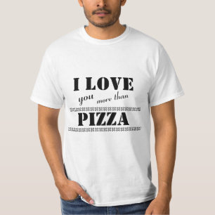 Camiseta Letras Negrito Divertidas 'Eu amo você mais do que