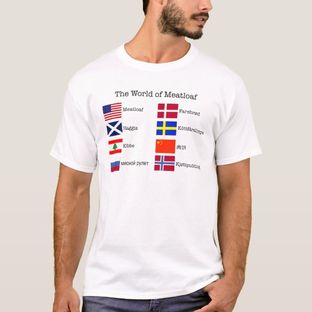 Camiseta Letras pretas de WorldMeatloaf (Frente)