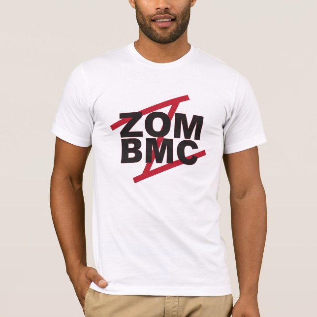 Camiseta Letras pretas de ZOM BMC em Z vermelho (Frente)