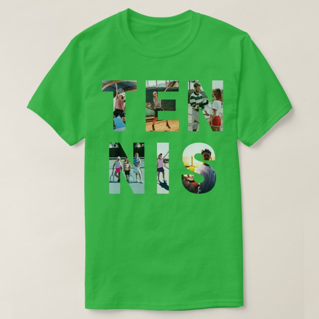 Camiseta Letras tênis abertas dos EUA (Frente do Design)